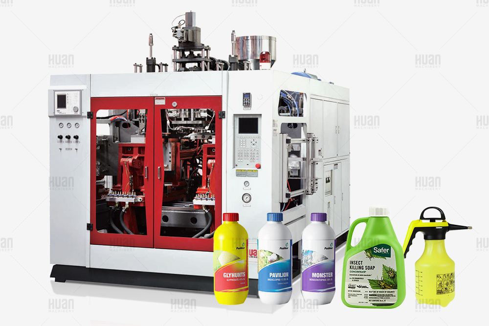 农业化学50ml 100ml 200ml 250ml 500ml 1L 2L 2L 5L HDPE PA PA三层农药喷雾瓶挤出吹塑机